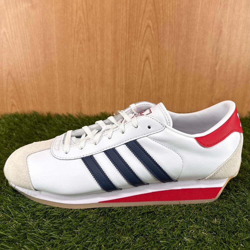 adidas Country 2 White Night Indigo Scarlet Shoes IG4546 Men's Size 11.5 - Picture 6 of 7